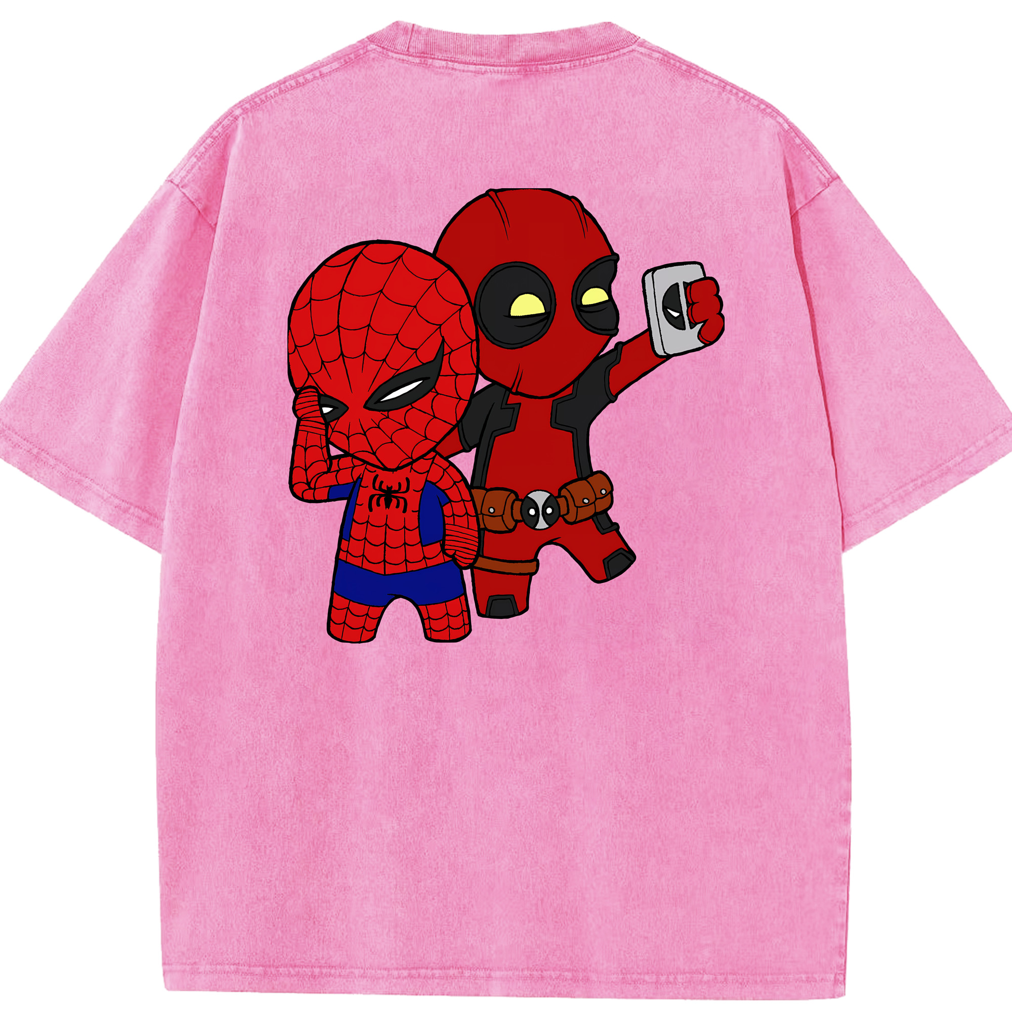 （画像用） Deadpool デッドプール 綿100% ヴィンテージ風 半袖Tシャツ（背面プリント）